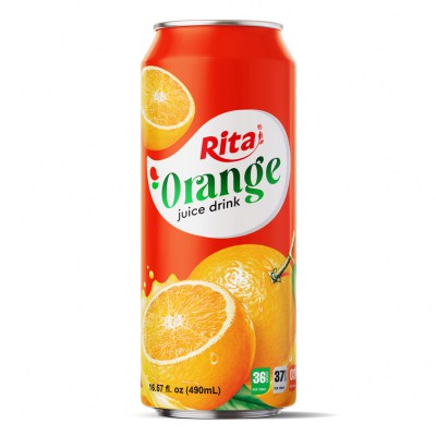 Manafacturer Beverage 490ml Can Orange Juice Drink
