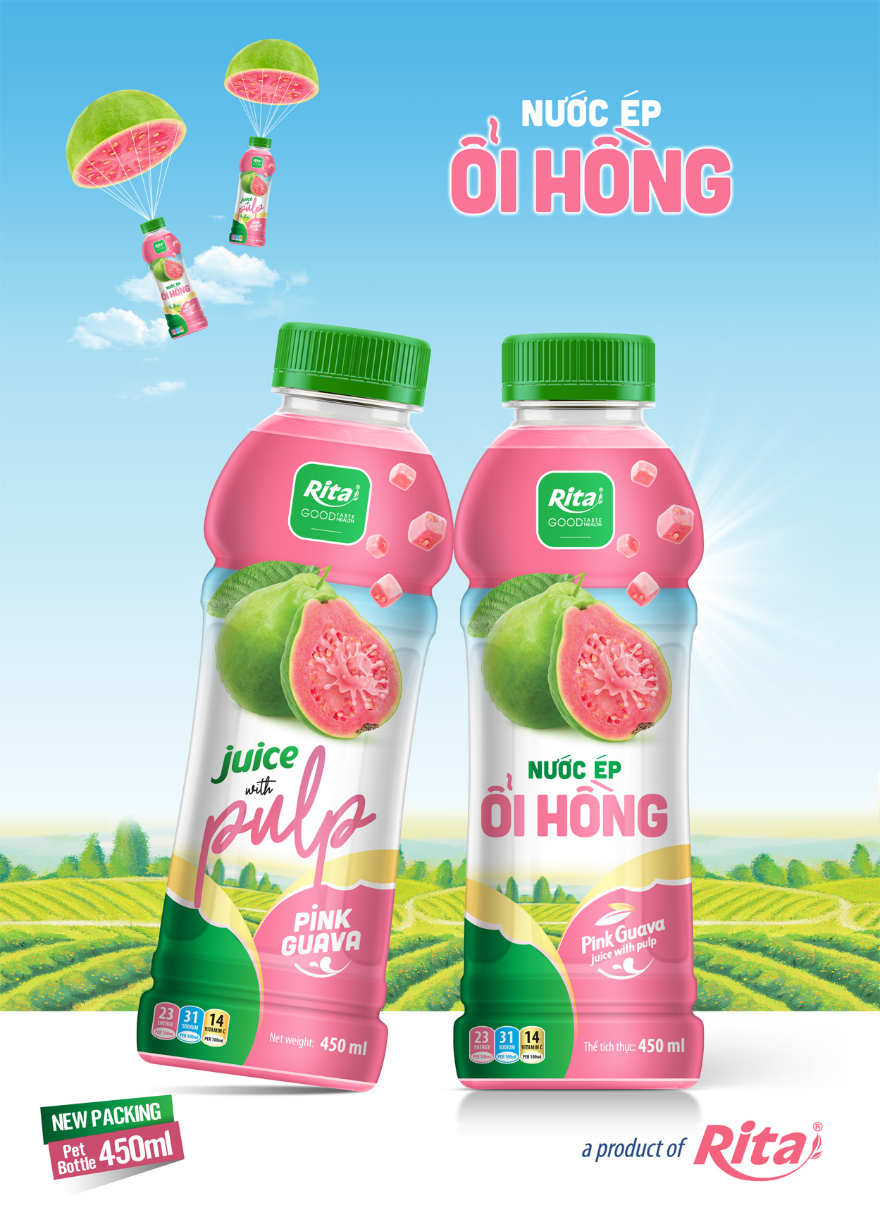 Poster Guava Pulp 450ml Pet Final