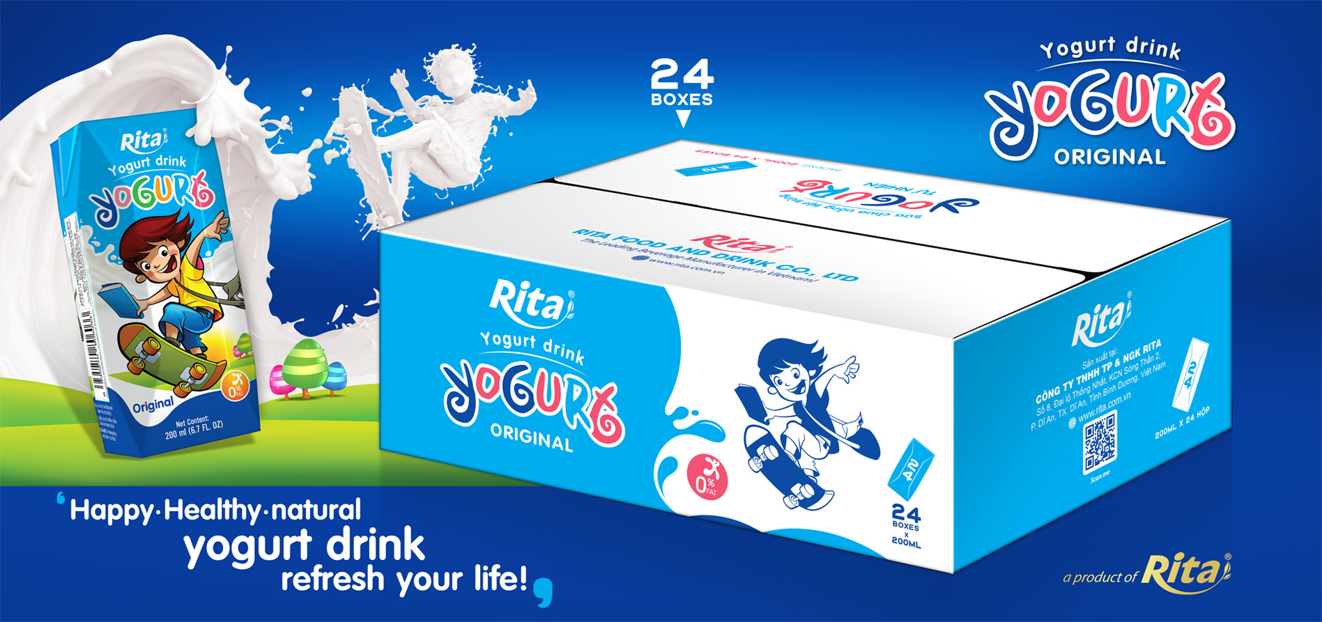 3D Carton Yogurt 200ml x 24 boxes