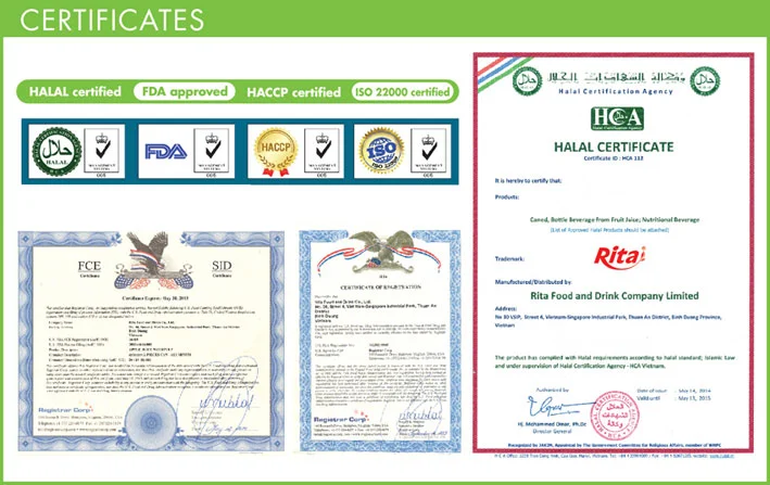 Certification of OEM Beverage Viet Nam 