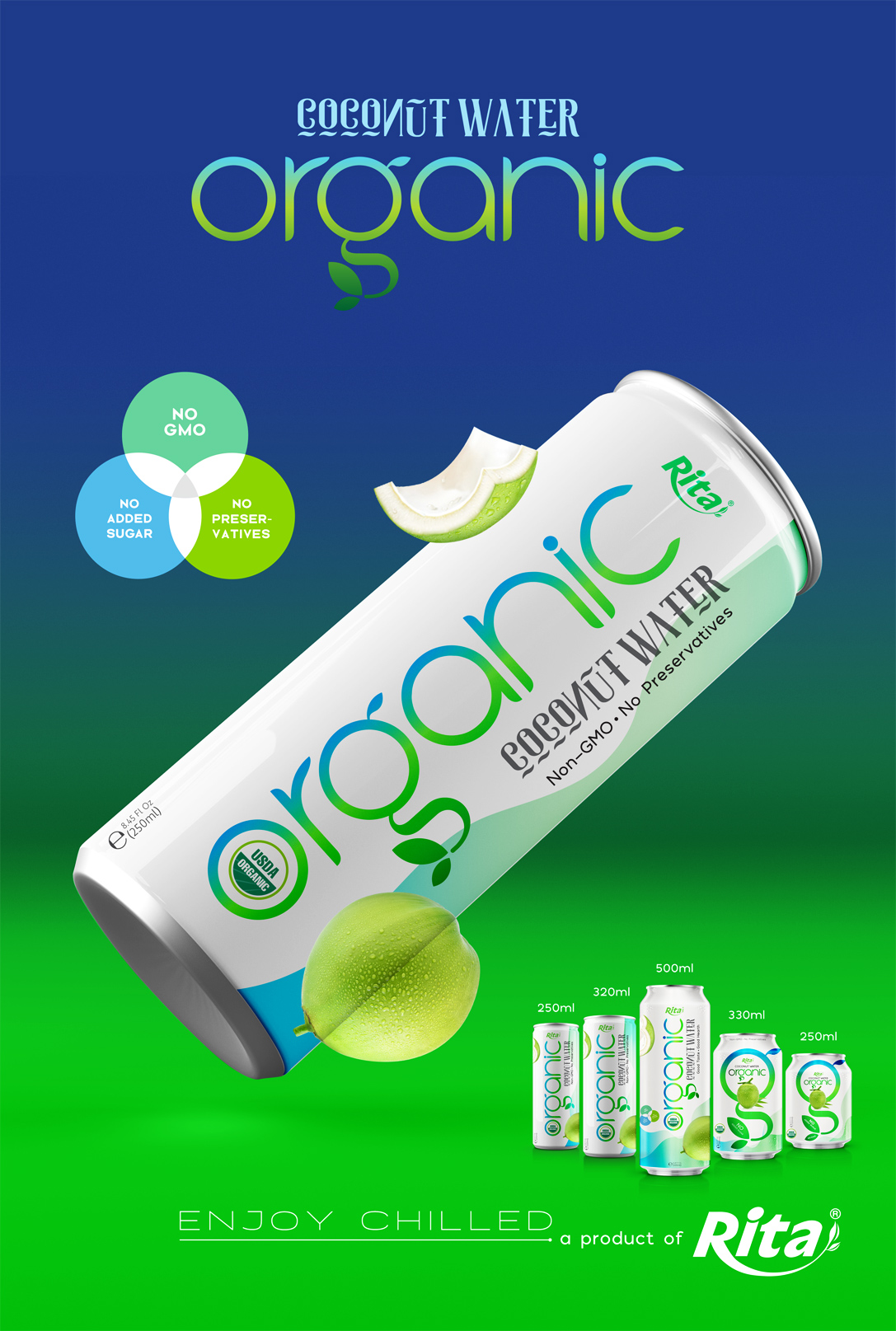 Organic Coconut water 250ml short can