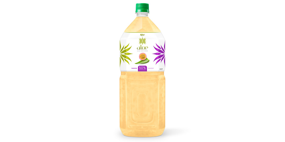 Aloe vera with passion fruit juice 2000ml Pet Bottle from RITA India