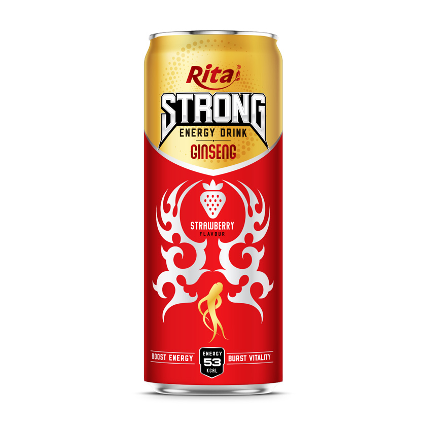 Strong Energy Drink Ginseng with Strawberry Flavor 320ml