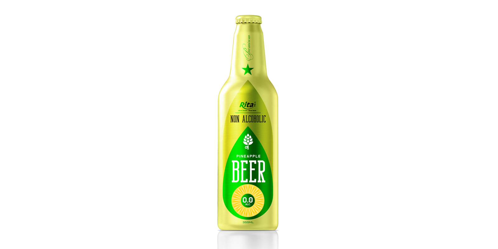Aluminum Bottle 355ml Pineapple Beer Non Alc