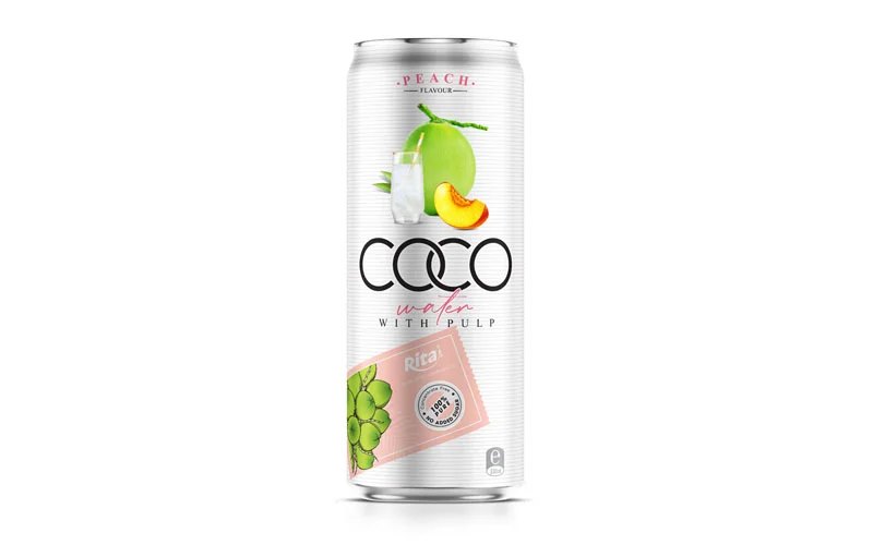 Coconut Water Coco water pulp with peach 330ml