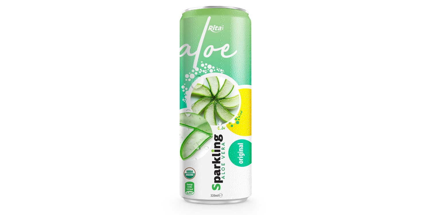 private label brand Sparkling aloe vera oringinal 320ml from RITA US
