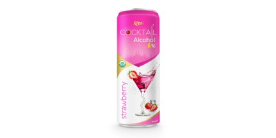 Cocktail 6% alcohol with strawberry flavour from RITA US