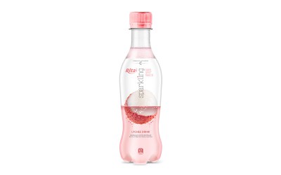 Sparkling fruit lychee flavor 400ml Pet bottle