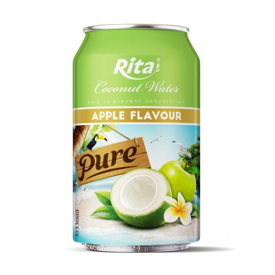 High quality Rita coconut water with apple 330ml short can