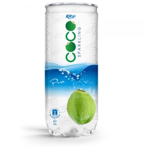 Pure sparking coconut water 250ml Pet Can 