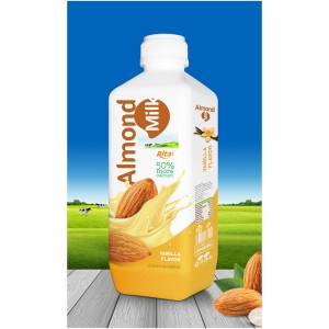 Almond milk drink with  vanilla flavor 1000ml PP bottle