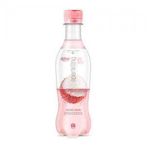 OEM Sparkling fruit lychee flavor 400ml Pet bottle